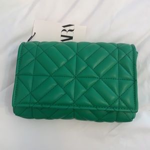 NWT GREEN ZARA BAG